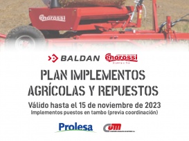 Plan implementos Baldan y Enorossi de repuestos para maquinaria agrícola