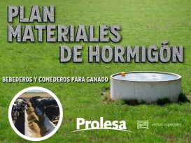 Plan materiales de hormigón (comederos y bebederos)